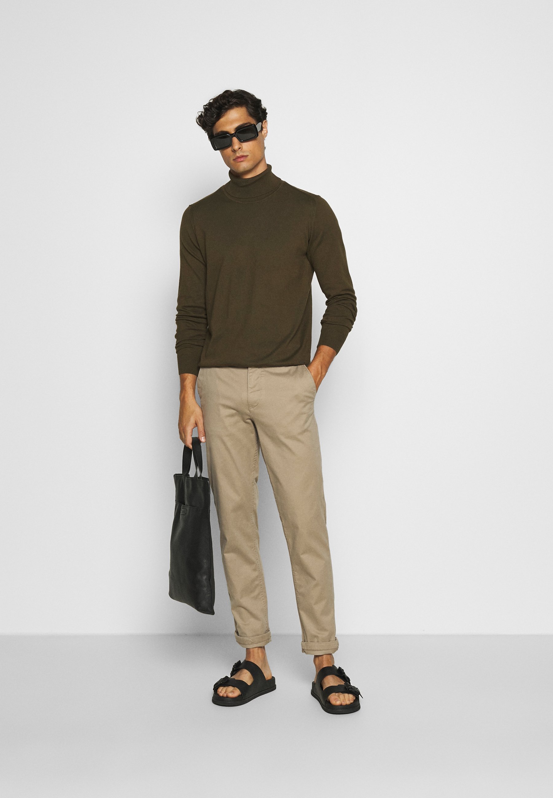 INDICODE JEANS BURNS Strikkegenser army Zalando.no INDICODE JEANS BURNS - Strikkegenser - mottled light grey