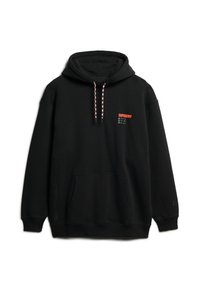 Superdry Felpa Con Cappuccio Da Donna, Modello Essential Logo, Vestibilità Oversize, Nera