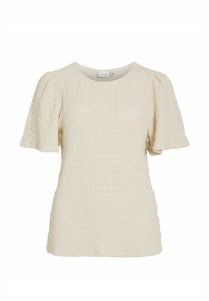 VILA, OBERTEIL MIT KURZEN ÄRMELN VILINDAU RUNDHALS - Bluza - birch