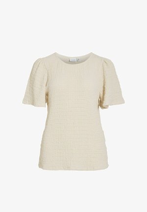 VILA, OBERTEIL MIT KURZEN ÄRMELN VILINDAU RUNDHALS - Bluza - birch