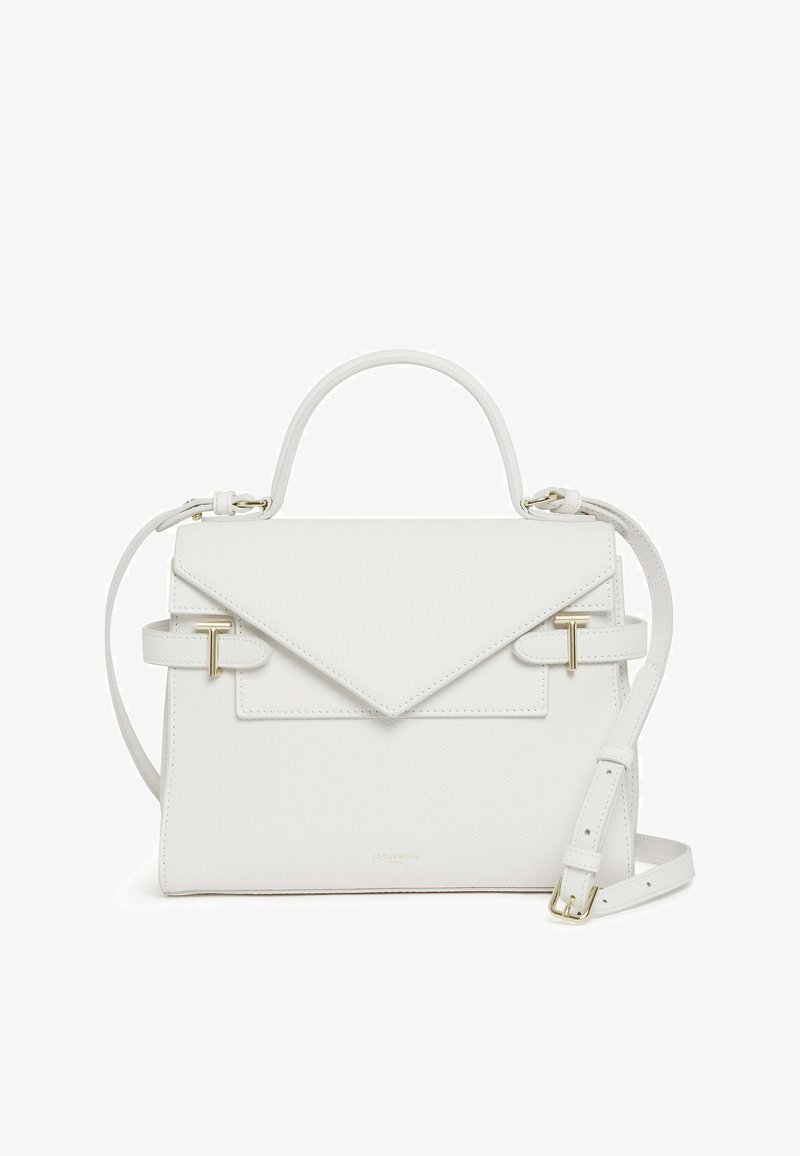 Le Tanneur DOUBLE RABAT MOYEN MODÈLE EMILIE SIGNATURE T - Sac à main - craie