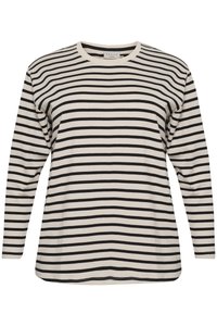 WINNI - Long sleeved top - antique white black stripe