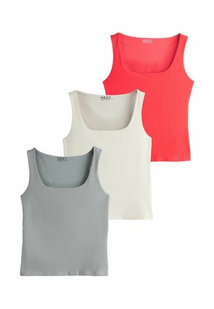 SQUARE NECK STANDARD. - Débardeur - beige grey red