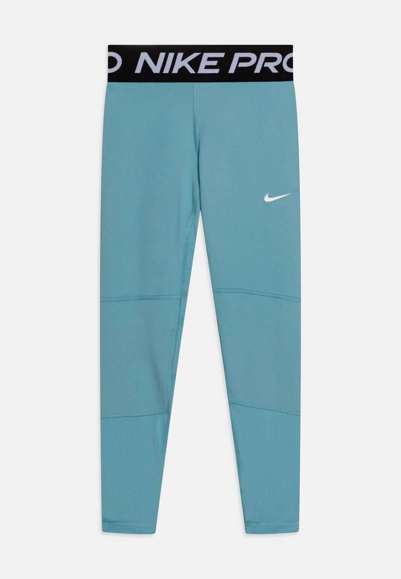 Nike Performance LEGGINGS UNISEX - Tajice - denim turqoise/white