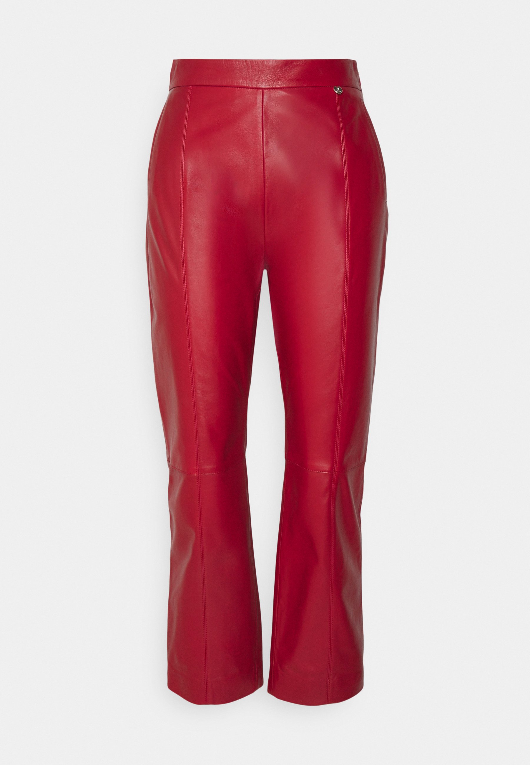 LIU JO PANTALONE - Pantaloni di pelle - rosso scarlatto/rosso - Zalando