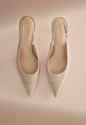 B by Ted Baker, REGULAR FIT - POINT TOE SLING BACK HEELS - Klasické lodičky na opätku - gold-coloured shimmer