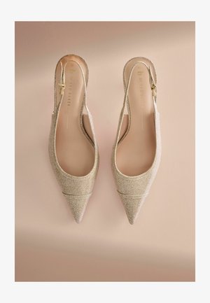 B by Ted Baker, REGULAR FIT - POINT TOE SLING BACK HEELS - Decolleté - gold-coloured shimmer