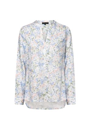 Blouse - weiß hellblau