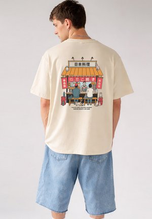 Kaotiko TAKOYAKI UNISEX  - T-shirt print - ivory