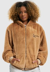 Karl Kani METAL SIGNATURE OS FUR FULL ZIP - Fleecejacka - sand