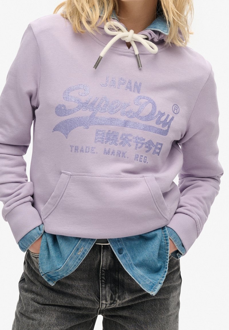 Superdry & Co Felpa con cappuccio - purple