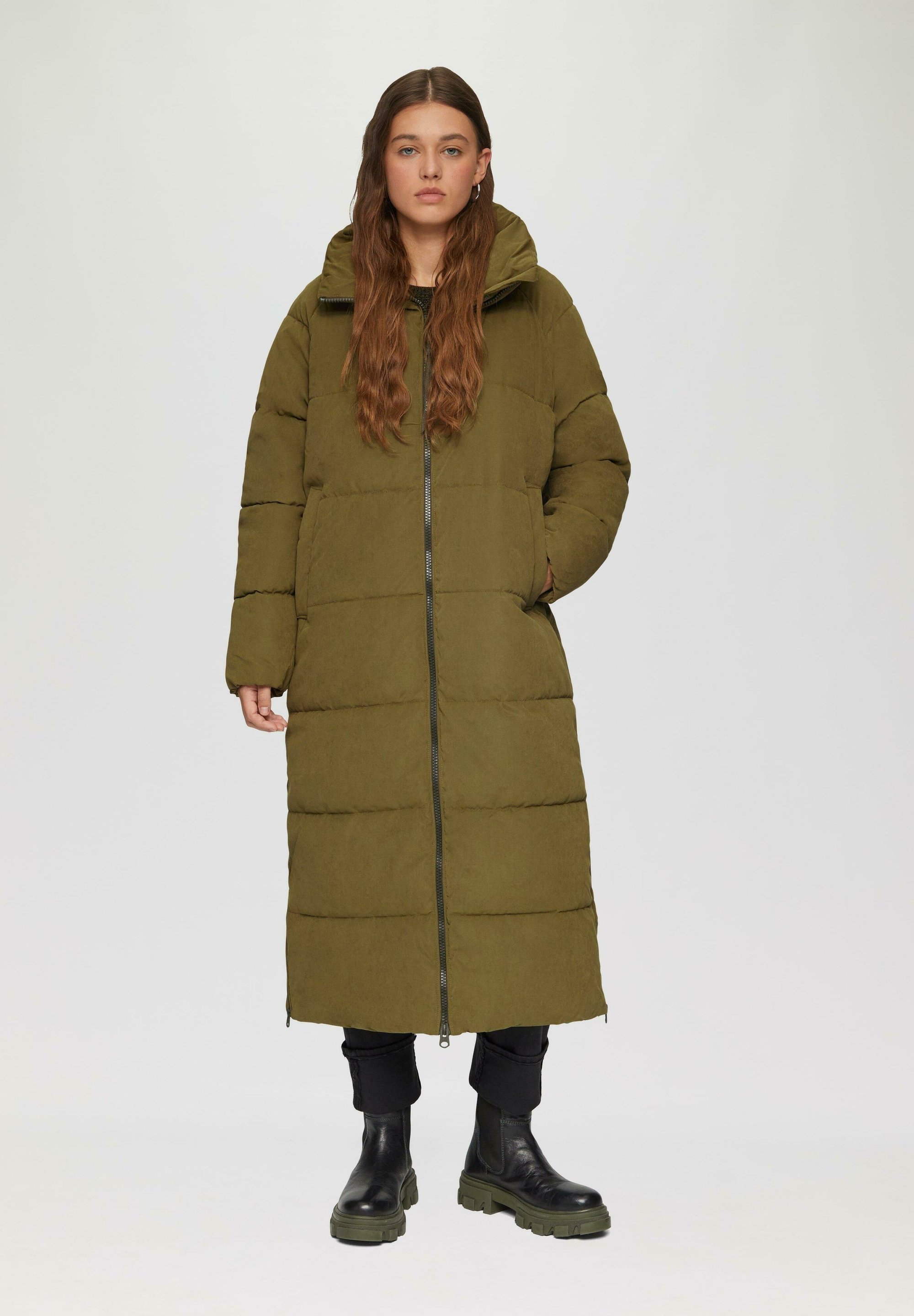 Olive Long Green Quilted Coat Barbour Clarence Women's Quilted
