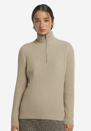 TURTLENECK - Striktrøje - natürlich  cord blend