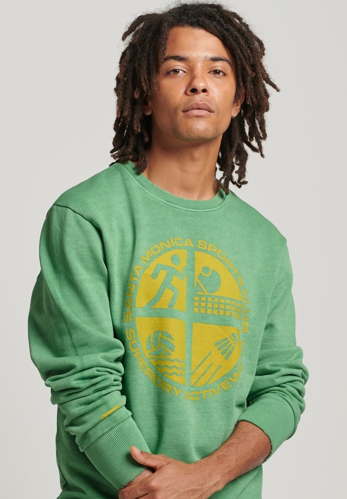 Superdry ATHLETIC CLUB CREW Sweatshirt oregon green/grün Zalando.de