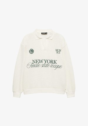 NEW YORK EMBROIDERED - Športni pulover - white