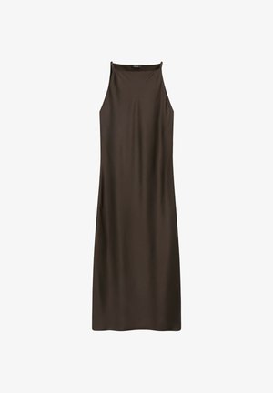 Massimo Dutti, SATIN MIDI DRESS - Hverdagskjole - brown