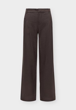 Colourful Rebel, MAGGY PINSTRIPE TAILORED PANTS - Pantalon classique - brown