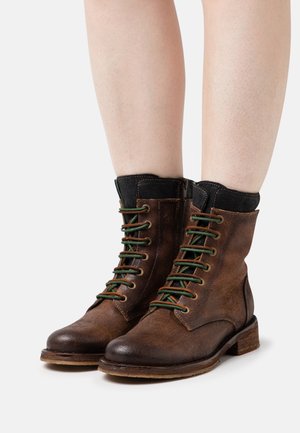 COOPER - Lace-up ankle boots - ritual canyon/black