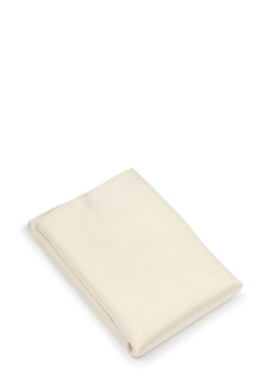 Vouwbare crèmekleurige stof met een gestructureerd oppervlak, die een gladde en duurzame uitstraling heeft, geschikt voor diverse toepassingen.