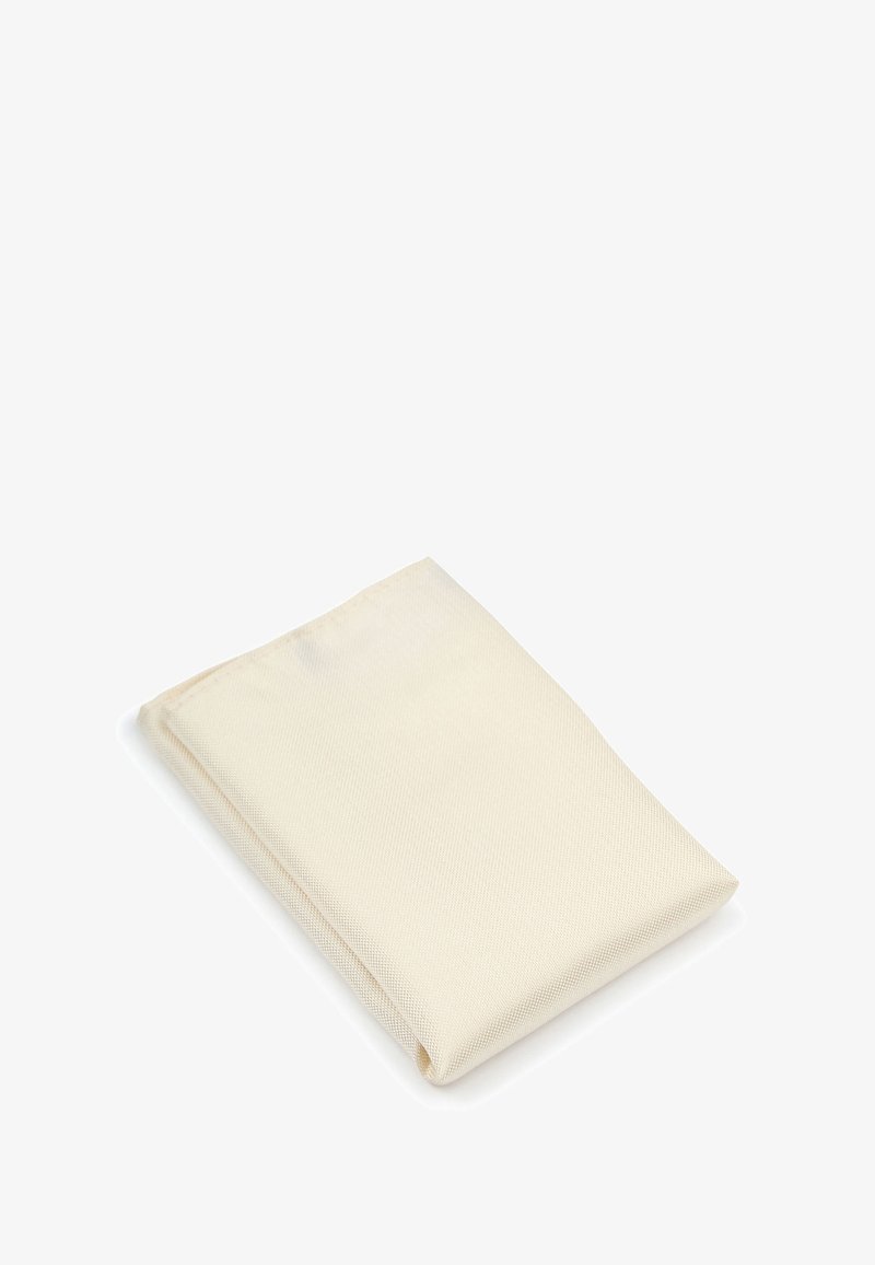 Vouwbare crèmekleurige stof met een gestructureerd oppervlak, die een gladde en duurzame uitstraling heeft, geschikt voor diverse toepassingen.