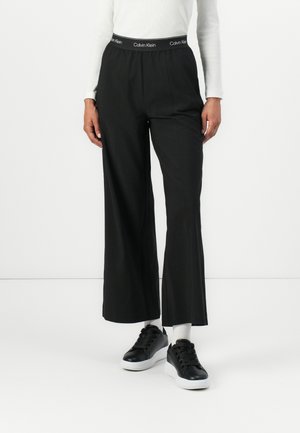 Calvin Klein WIDE LEG TRACK PANT - Pantalon classique - black