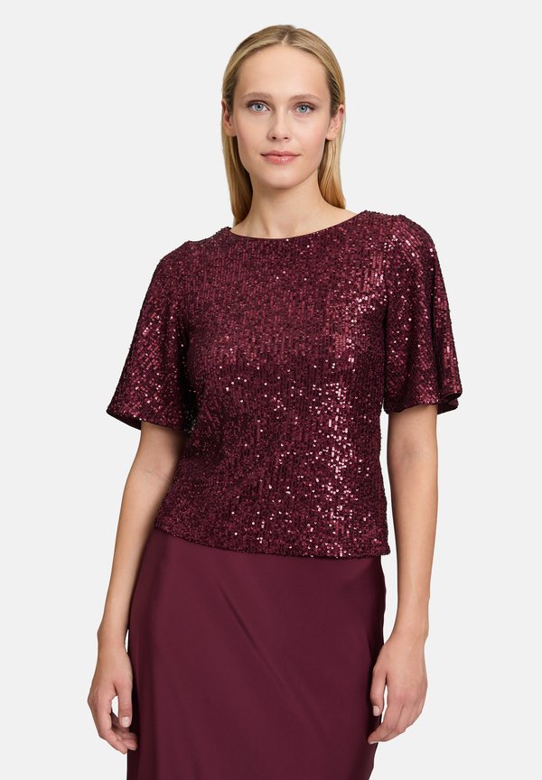 PAILLETTEN MIT FLÜGELÄRMELN - Bluse - deep dahlia