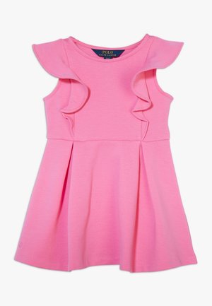 PONTE RUFFLE DRESSES - Jurk - baja pink