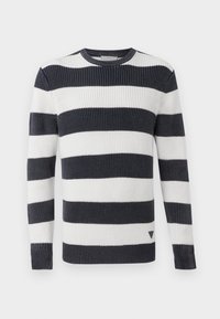 HERBIE RIBBED WASHED SWEATE - Pulóver - smart blue/salt white