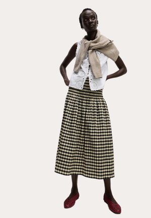 Marks & Spencer CHECK SEERSUCKER  - A-snit nederdel - black mix