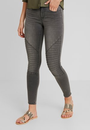 ONLROYAL BIKER - Vaqueros pitillo - dark grey denim