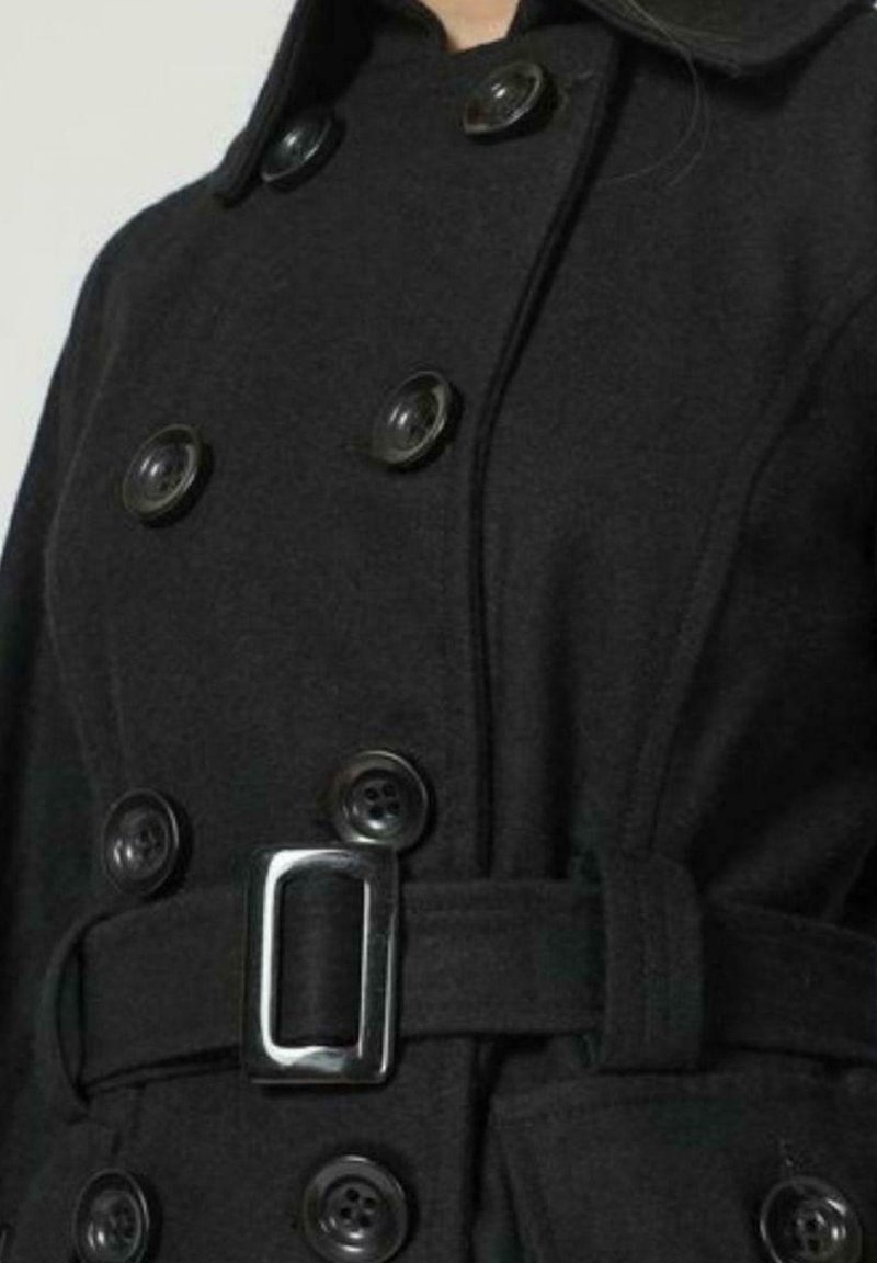 SENSE DE CON SOLAPA Y CINTURON - Gabardina - black/negro - Zalando.es