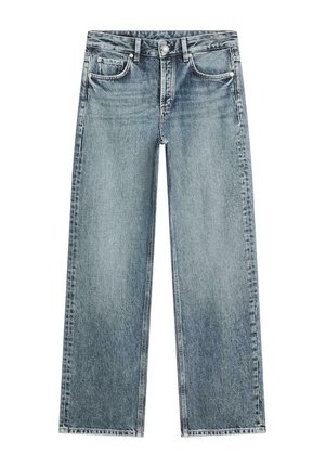 Massimo Dutti MID-RISE WIDE-LEG FULL LENGTH JEANS 05036936 - Wide leg - blue denim