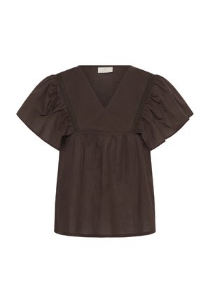 Kaffe, KAKARLI SHORT SLEEVE - Bluză - coffee bean