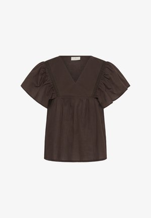 Kaffe, KAKARLI SHORT SLEEVE - Bluză - coffee bean