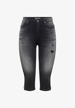 ONLY, ris ONLWAUW Mid waist Regular Fit - Farmer rövidnadrágok - washed black