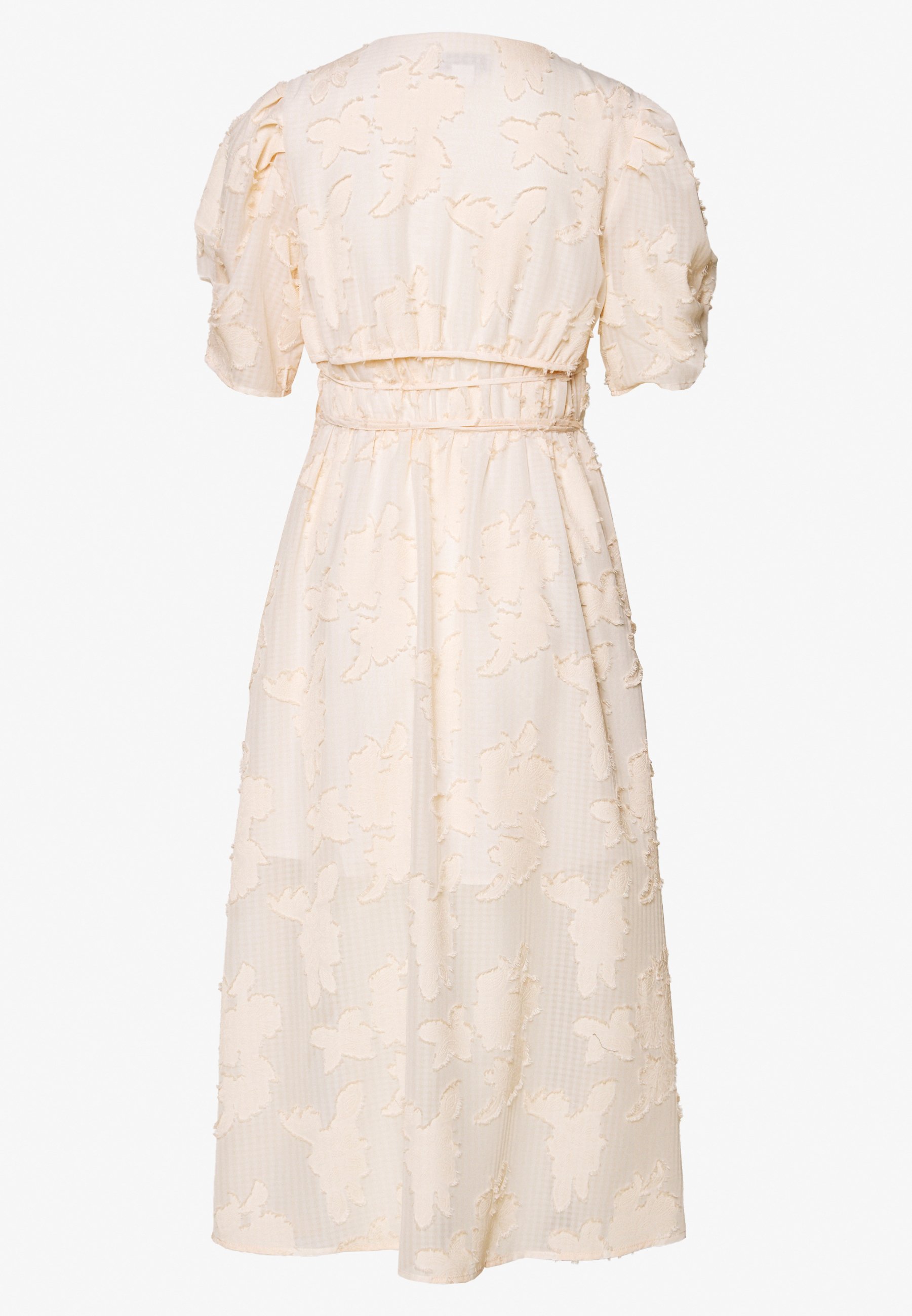 Lost ink textured wrap midi dress Clearance