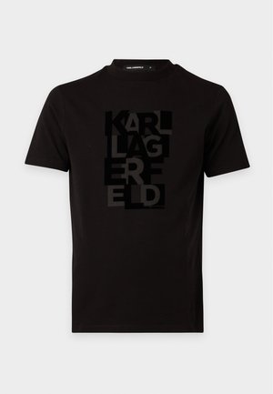 KARL LAGERFELD, Trükipildiga T-särk - black