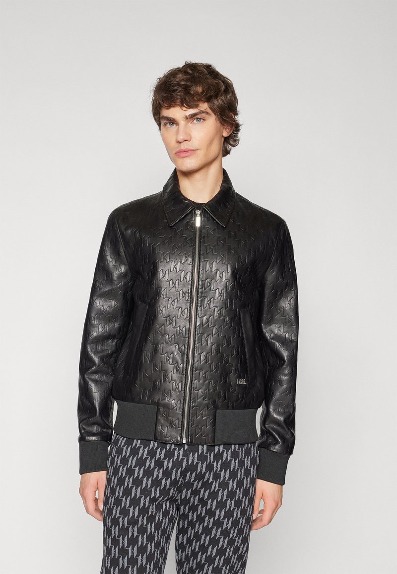 KARL LAGERFELD BLOUSON - Casaco de couro - black
