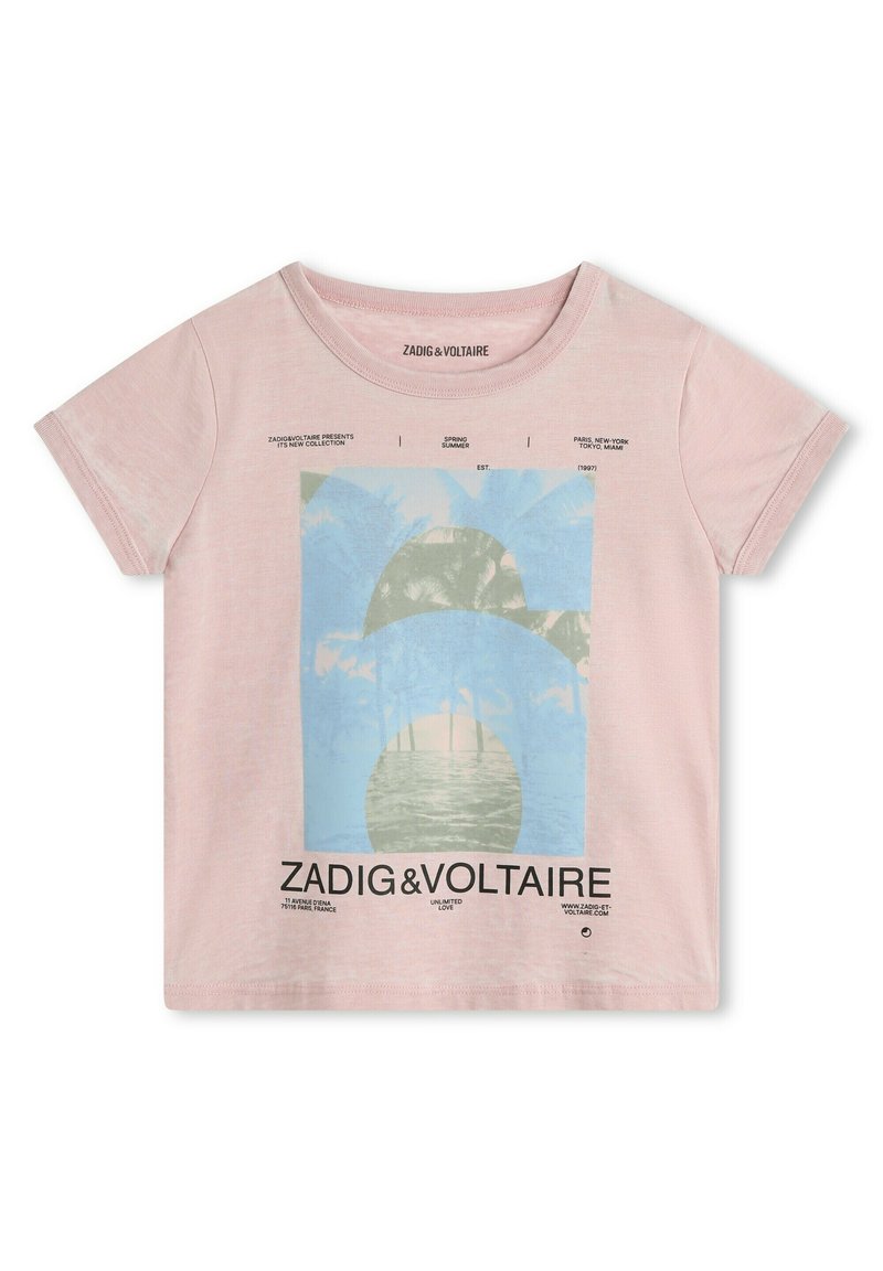 Zadig & Voltaire T-shirt print donkerroze