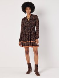 Apricot PAISLEY RUFFLE MINI - Vapaa-ajan mekko - black