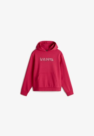 Felpa con cappuccio rosa, dotata di tasca frontale e audace logo "VANS" in bianco. Realizzata in tessuto morbido, con polsini e orlo a costine.