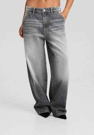 Bershka, Jean boyfriend - mottled dark grey