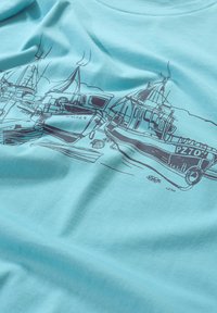 Seasalt Cornwall MIDWATCH - T-shirt med print - teal cadgwith boats surf