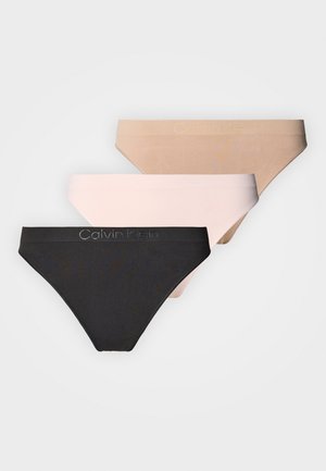 THONG 3 PACK - Tanga - black/cedar/eggshell