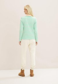 TOM TAILOR DENIM Camiseta de manga larga - white green stripe