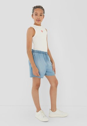 s.Oliver JEANS-HOSE - Jeansshort - blau
