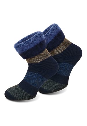 Socks - blau block gestreift