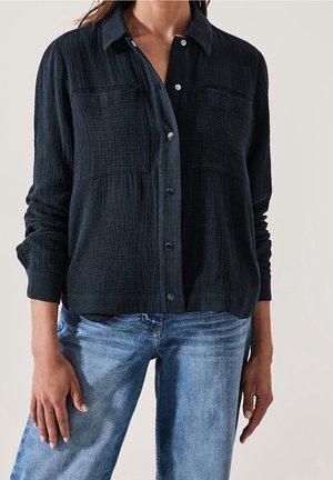 Button-down blouse - dark blue