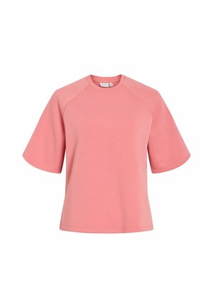 VILA, SHORT SLEEVED SWEATSHIRT VIREFLECT ROUND NECK - T-shirt basique - mauveglow