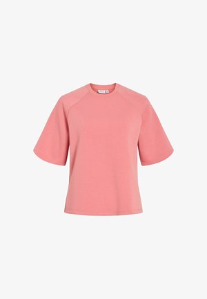 VILA, SHORT SLEEVED SWEATSHIRT VIREFLECT ROUND NECK - T-shirt basique - mauveglow